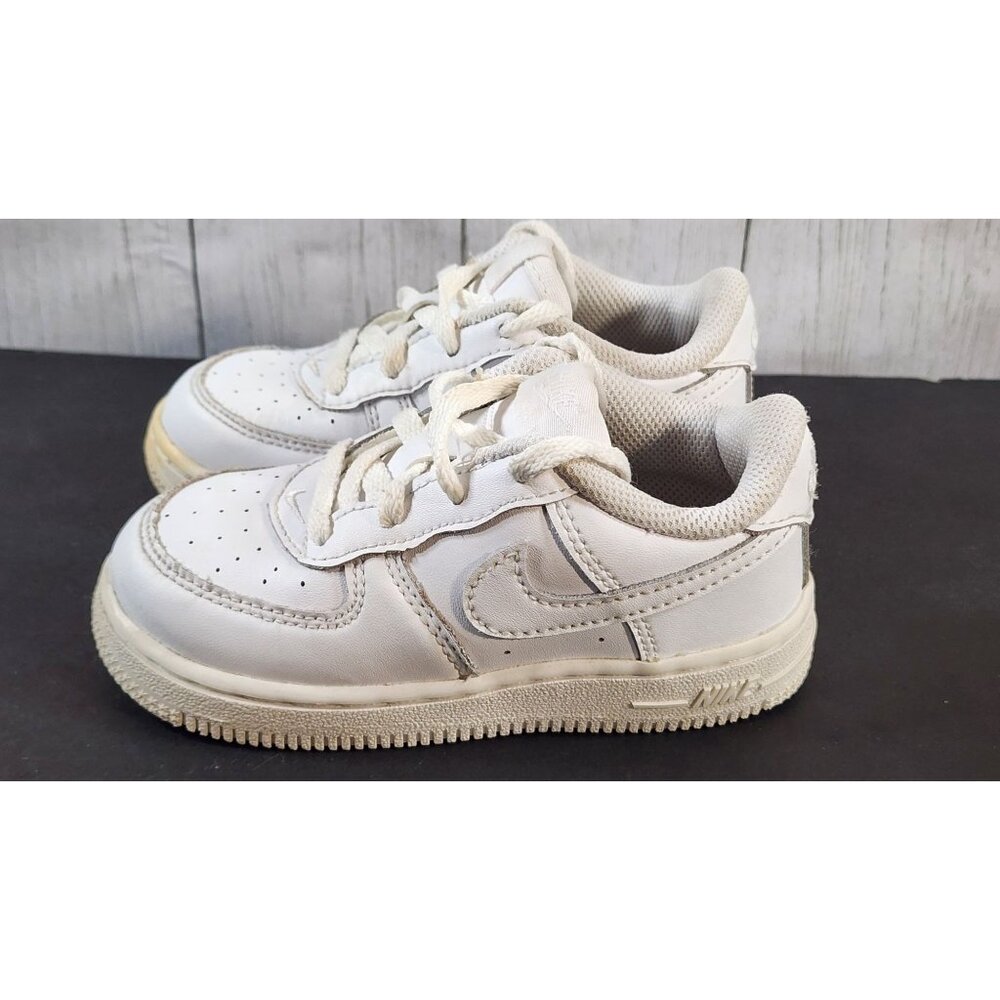 NIKE AIR FORCE ONES 8 BABY TODDLER SNEAKER TRIPLE WHITE SHOES WALKING BOYS GIRLS
